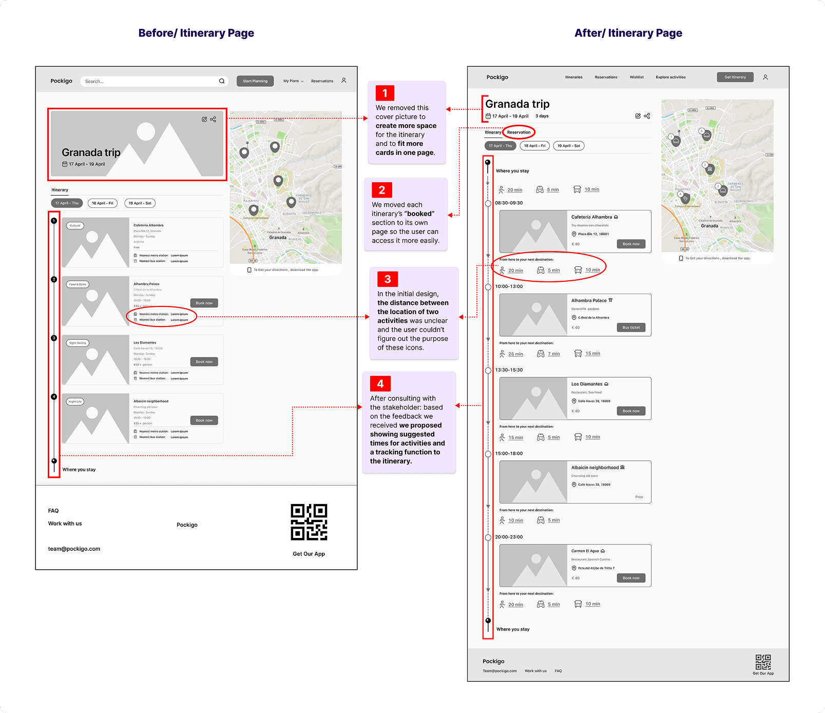 Itinerary page iteration